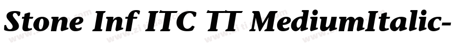 Stone Inf ITC TT MediumItalic字体转换